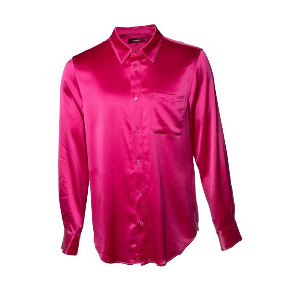 Sies Marjan, Sander satin shirt in fuchsia